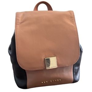 Ted Baker tri tone 100% leather backpack